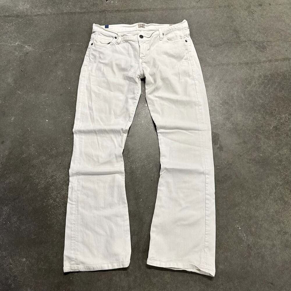 Citizens of Humanity Kelly Low Rise Bootcut Leg White Denim Jeans